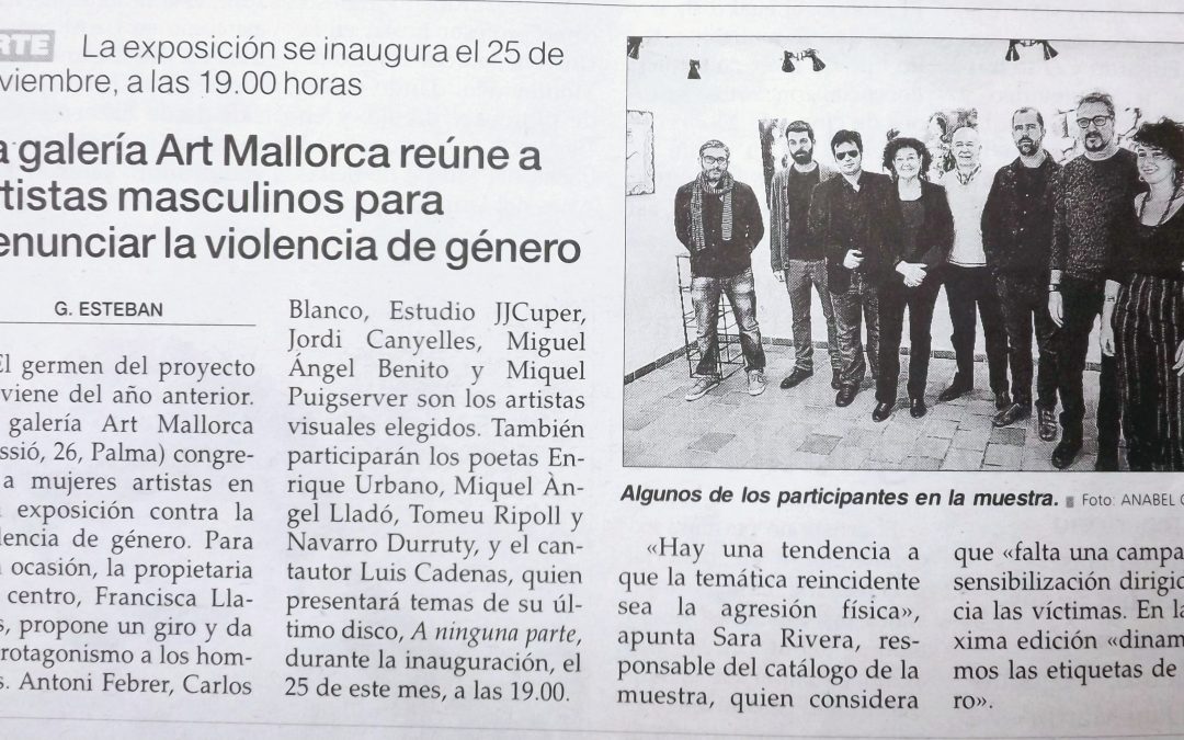 Pep Manresa participa con la Galería Art Mallorca en una propuesta contra la violencia de género