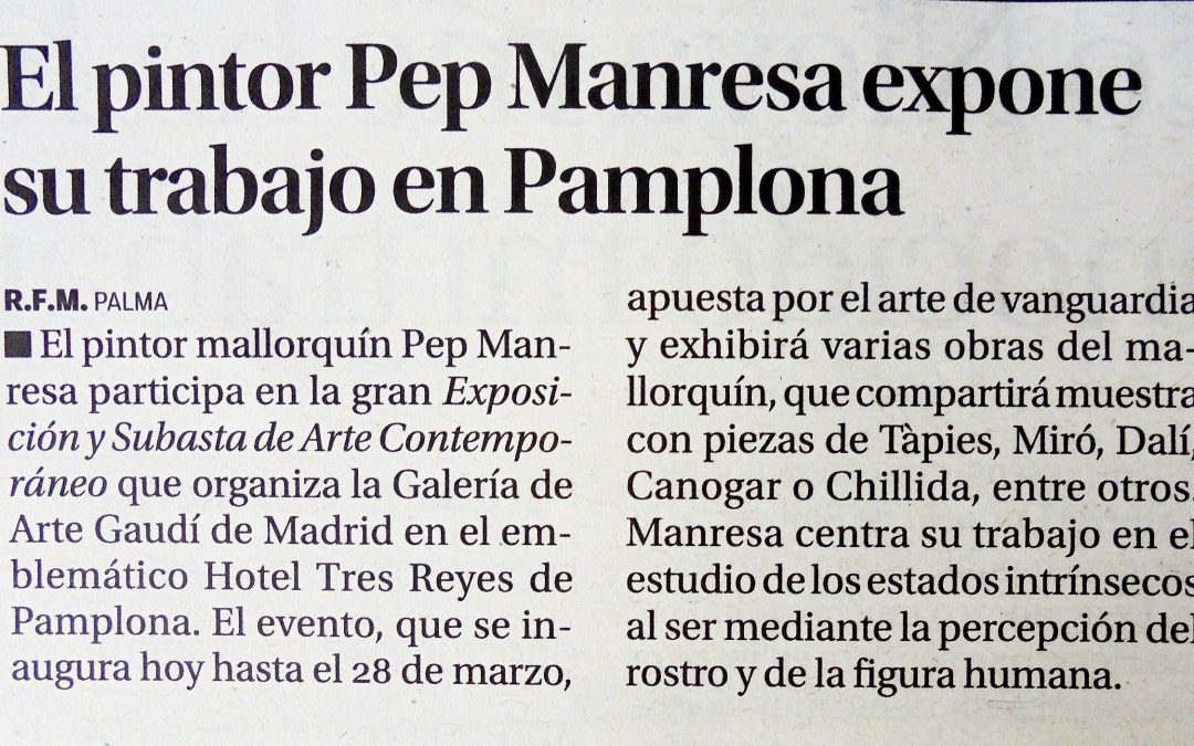 El pintor Pep Manresa expone su trabajo en Pamplona